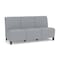 Lesro Siena Lounge Reception Armless 3 Seat Tandem Seating No Center Arms, Walnut, RS Fog Upholstery SN3102 - alternate 1